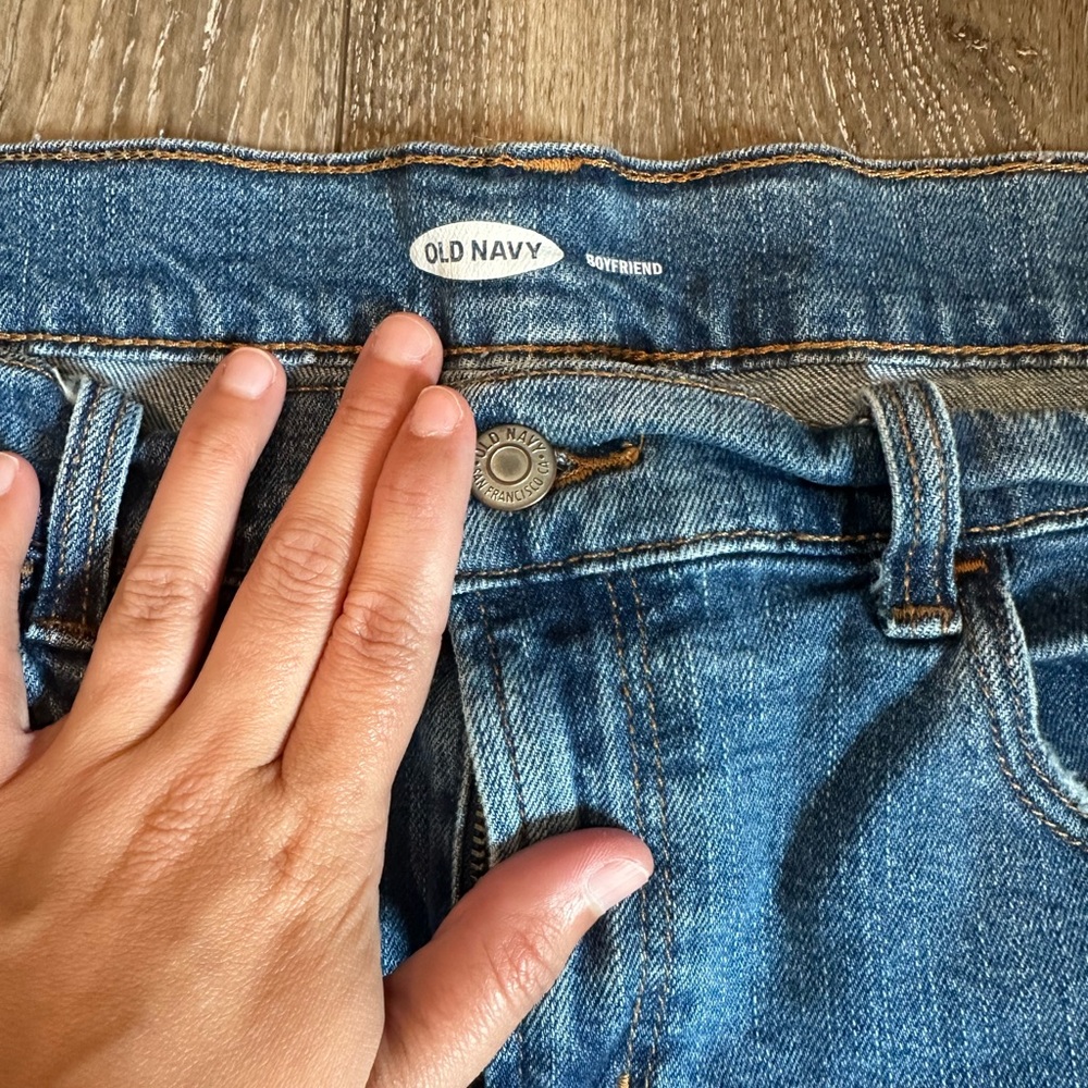 Old Navy Distressed Blue Jean Shorts - Picture 2 of 4